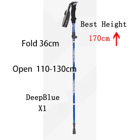 Outdoor Fold Trekking Pole Camping Portable Walking Hiking Stick